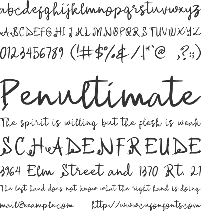 Maswinten font preview