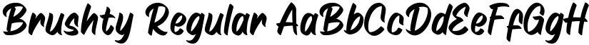 Brushty Regular font