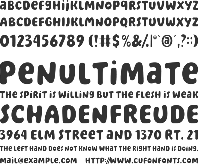 Bubble Garden font preview