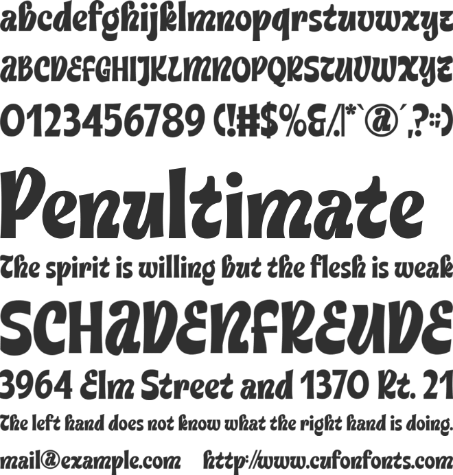 Green Peas font preview