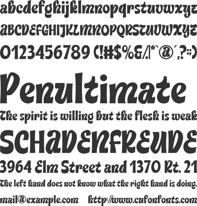 Green Peas font preview