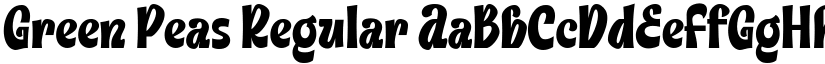 Green Peas Regular font