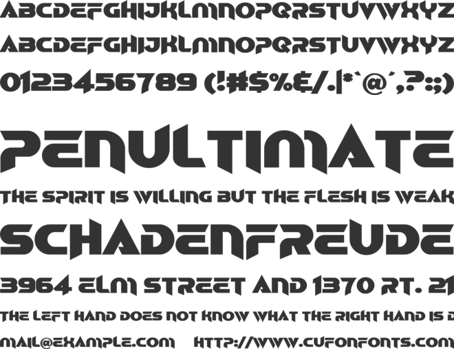 Balisong font preview