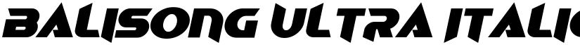 Balisong Ultra Italic font