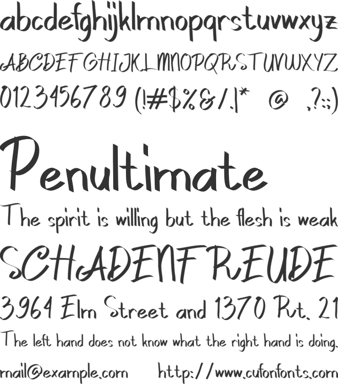 GakRewel font preview