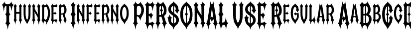 Thunder Inferno PERSONAL USE Regular font