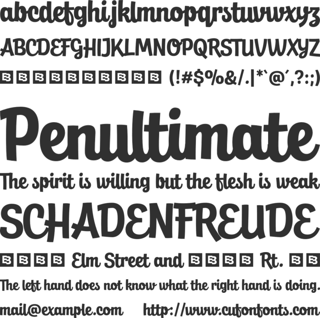 Fresh Market Trial font preview