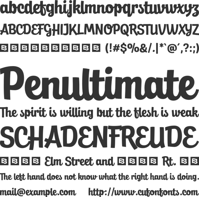 Fresh Market Trial font preview