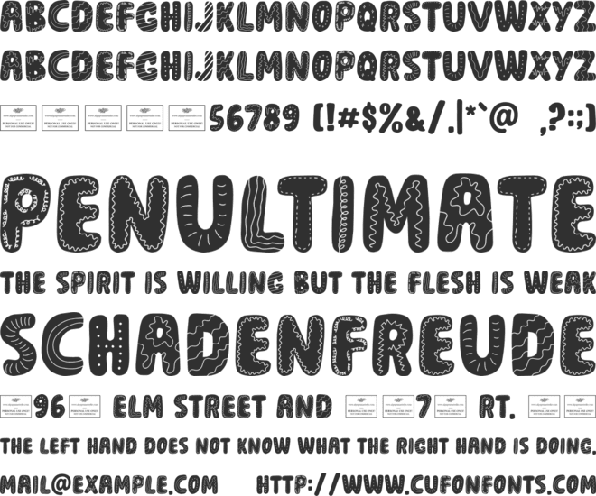Bread Sauce font preview