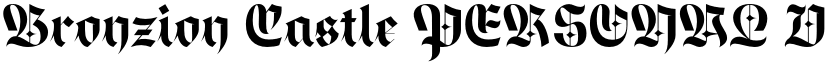 Bronzion Castle PERSONAL USE Regular font