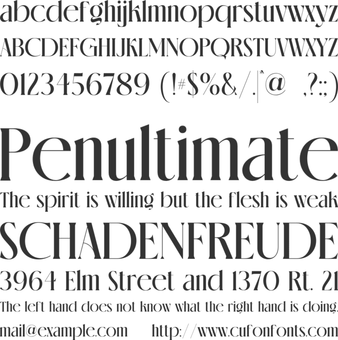 Manteman font preview