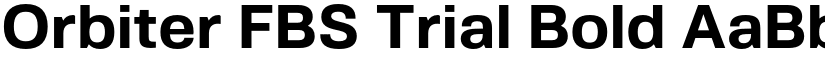 Orbiter FBS Trial Bold font