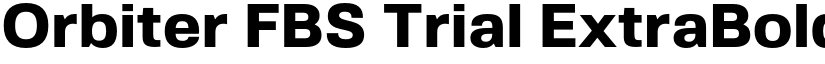 Orbiter FBS Trial ExtraBold font