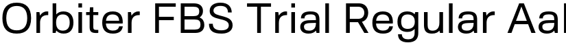 Orbiter FBS Trial Regular font