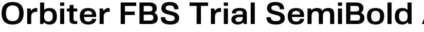Orbiter FBS Trial SemiBold font