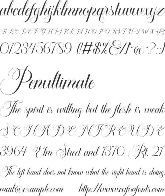 Blacglona font preview