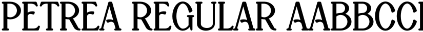 Petrea Regular font