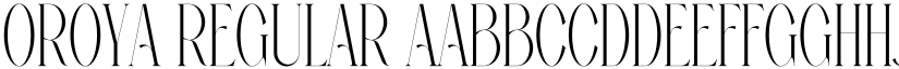Oroya Regular font