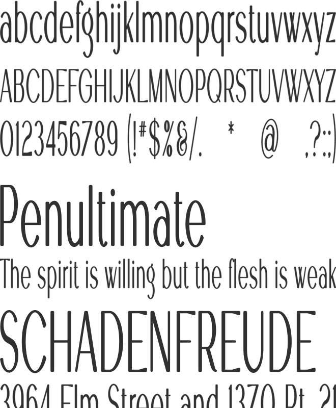 Olea font preview