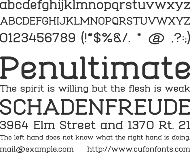 Meadow font preview