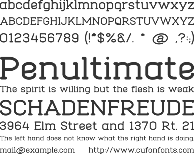 Meadow font preview