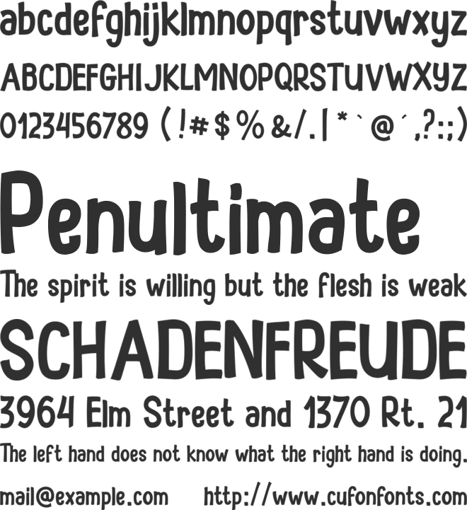 Olive Brown font preview