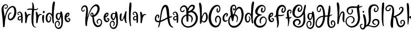 Partridge Regular font