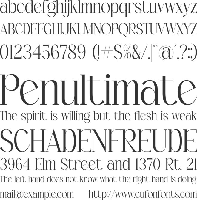 Venture font preview