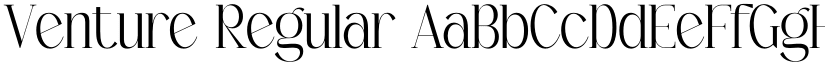 Venture Regular font