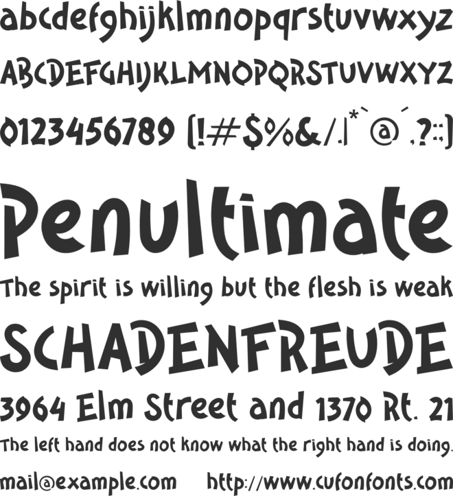 Cowmondior font preview