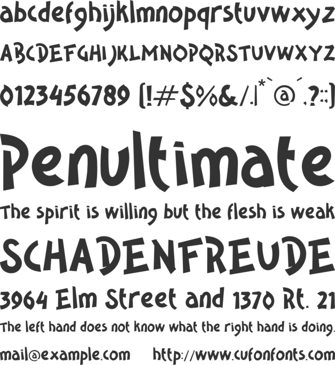 Cowmondior font preview
