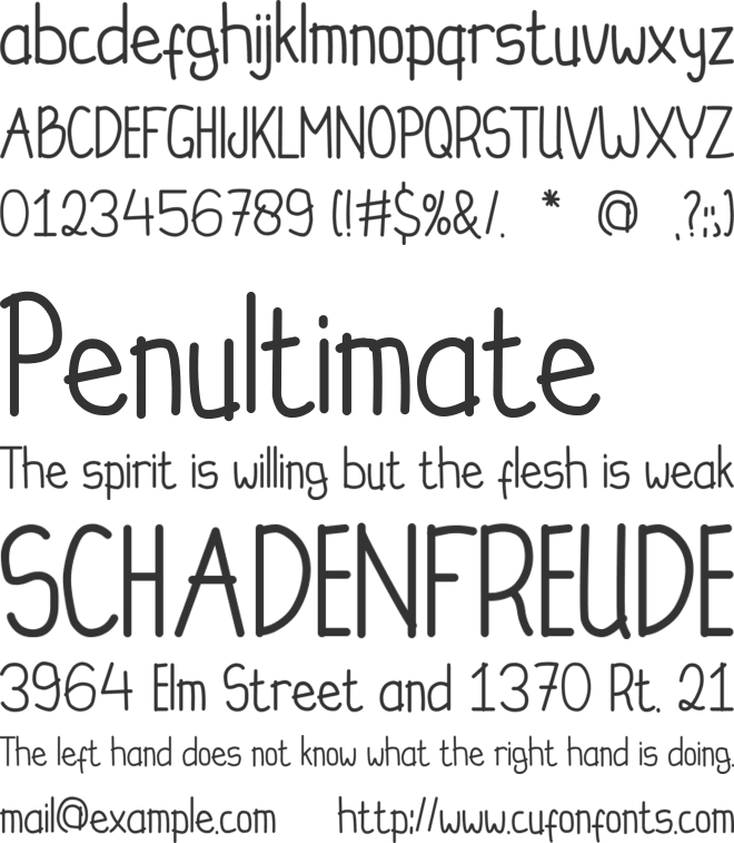 PLAYFUL CARTOON font preview