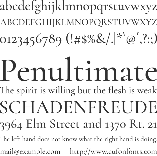 Cormorant Medium font preview