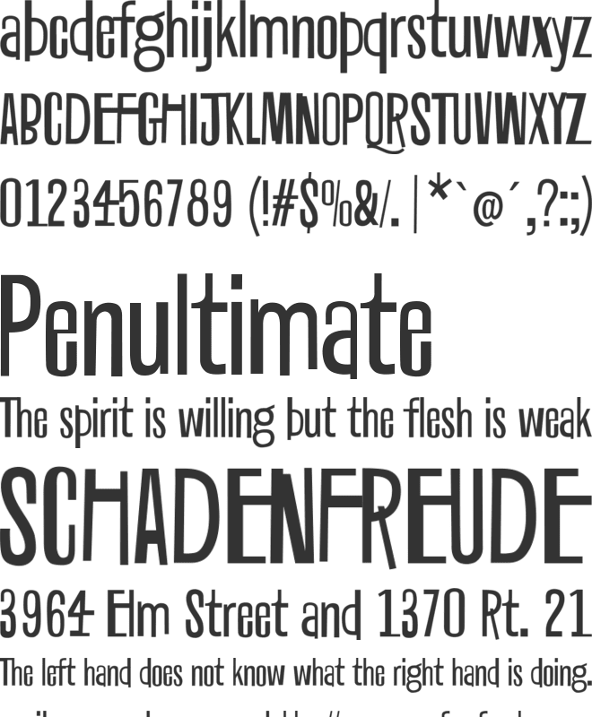 Caron Circumflex font preview