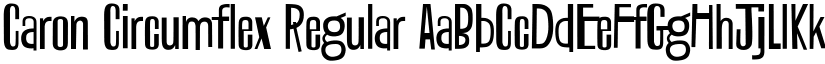 Caron Circumflex Regular font