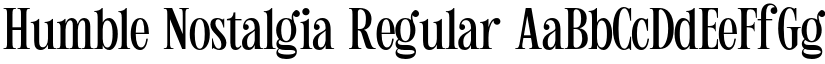 Humble Nostalgia Regular font