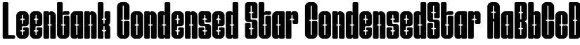 Leentank Condensed Star CondensedStar font