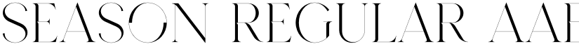 Season Regular font