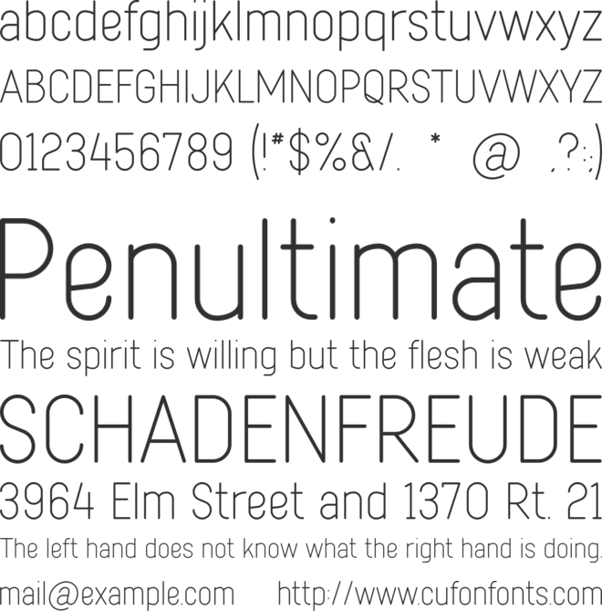 Rue font preview
