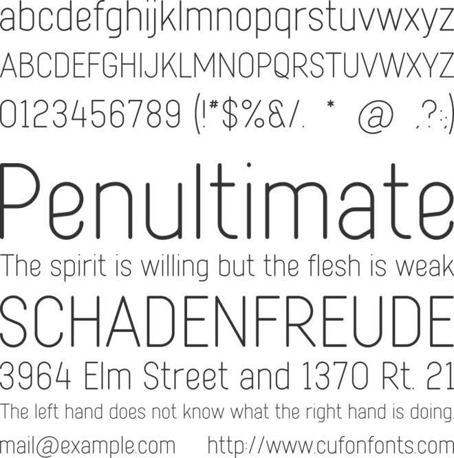 Rue font preview