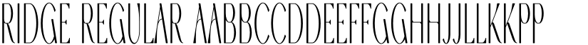 Ridge Regular font