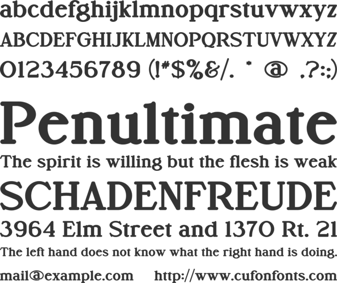 Rhoswen font preview