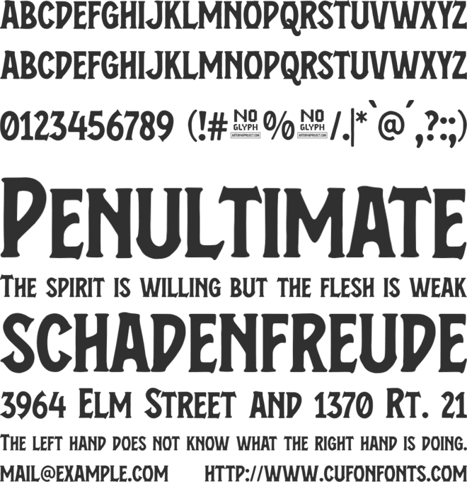 Vintage Browner font preview