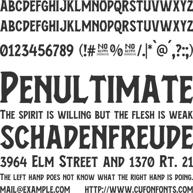 Vintage Browner font preview