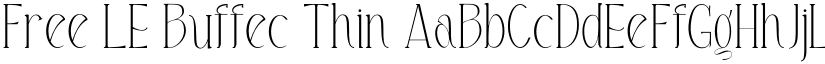 Free LE Buffec Thin font