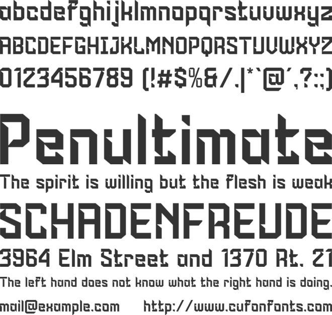 Bondari font preview