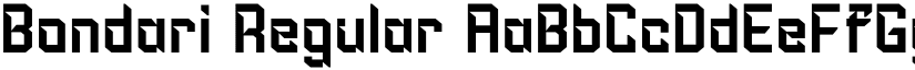 Bondari Regular font