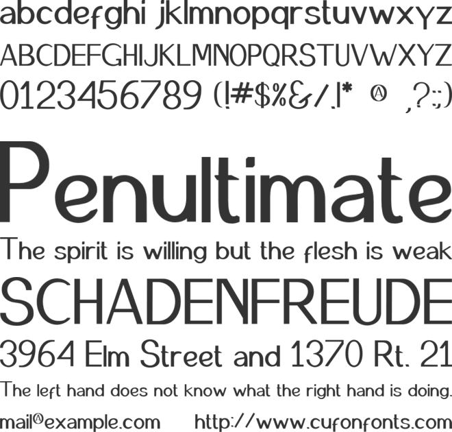 Blending font preview