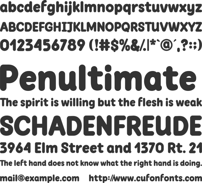 Switzal font preview