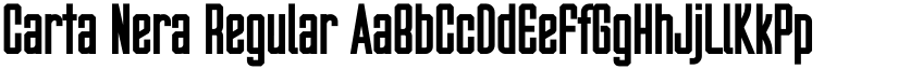 Carta Nera Regular font